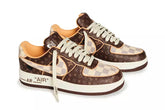 NIKE AIR FORCE 1 LOUIS VUITTON OFF-WHITE BROWN